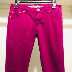 Shocking pink jeans